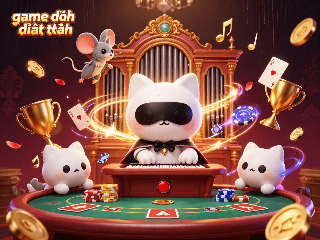Play exciting game đánh bài đổi thưởng in a vibrant 3D casino scene filled with thrilling action.