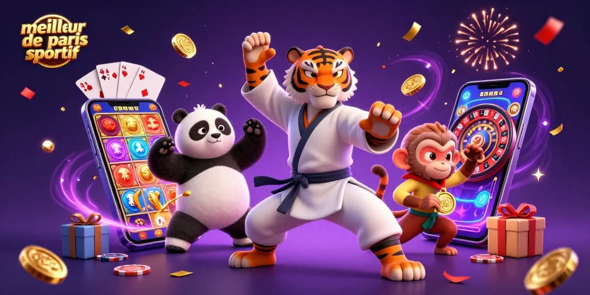 Pour parier sur le meilleur site de paris sportif, vivez l'action avec un tigre maître et ses disciples.