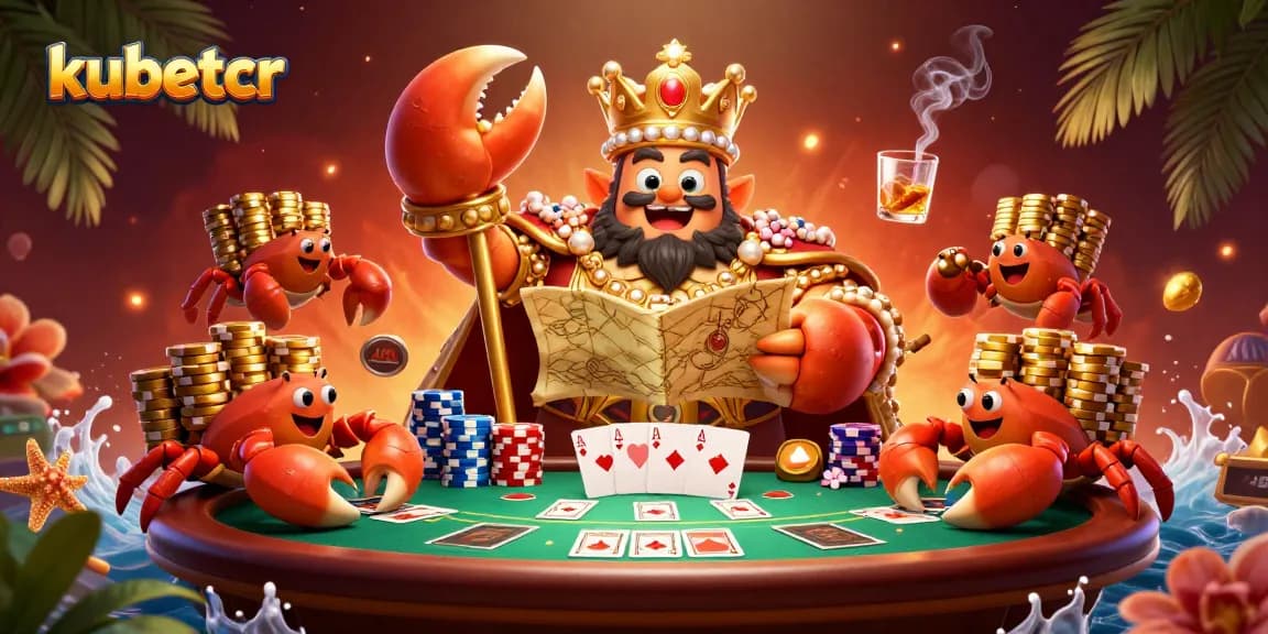 Experience thrilling gameplay at kubetcr with a 3D illustration showcasing vibrant poker elements.