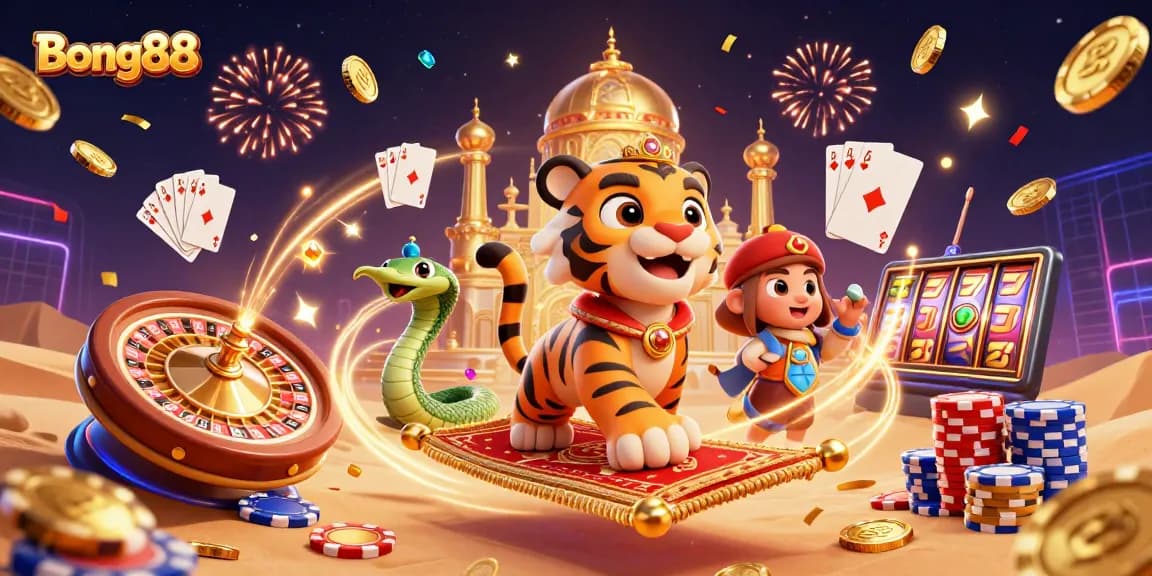 Bong88 offers thrilling adventures with the tiger sultan as he spins the roulette wheel, and claims riches.