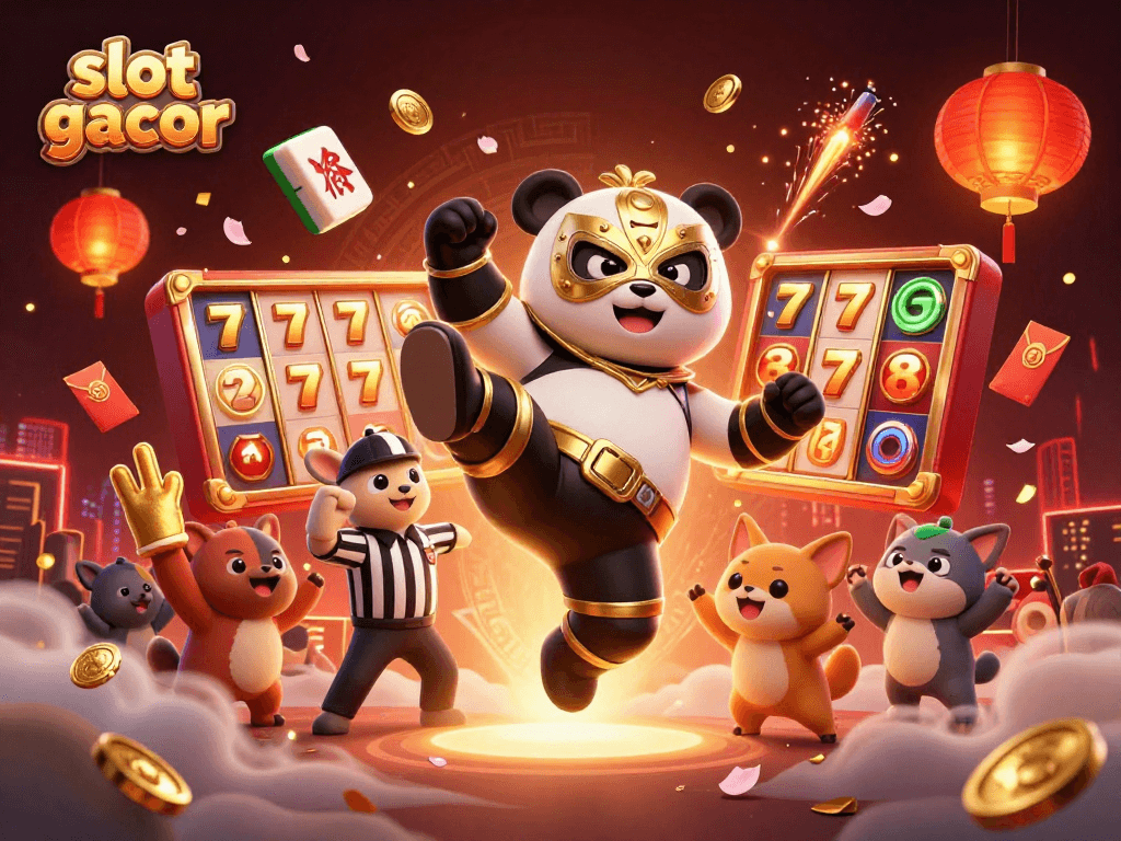 Experience thrilling slot gacor action in this vibrant 3D illustration filled with excitement.