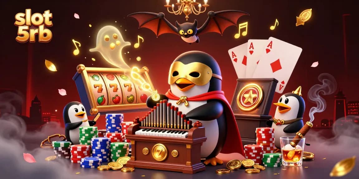 Experience thrilling gameplay with slot 5rb as golden coins flow from a whimsical organ