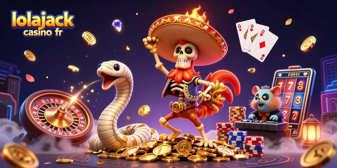 Engage in thrilling gaming at lolajack casino fr with vibrant 3D characters celebrating big wins.