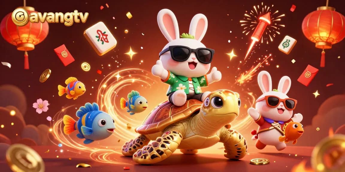 Experience thrilling sports betting with gavangtv featuring a fun, colorful 3D scene.