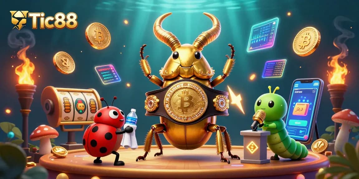 Engage in Tic88's vibrant casino world featuring dynamic characters and slot game action.