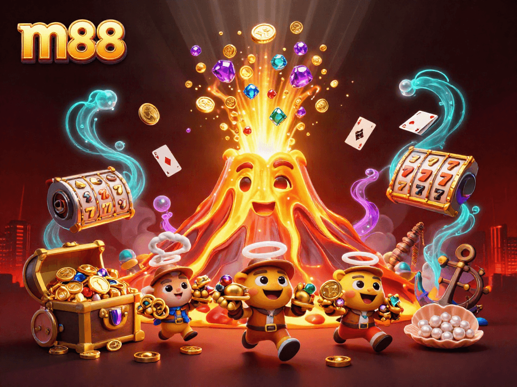 Win big with m88 at an enchanting casino adventure featuring vibrant slot reels.