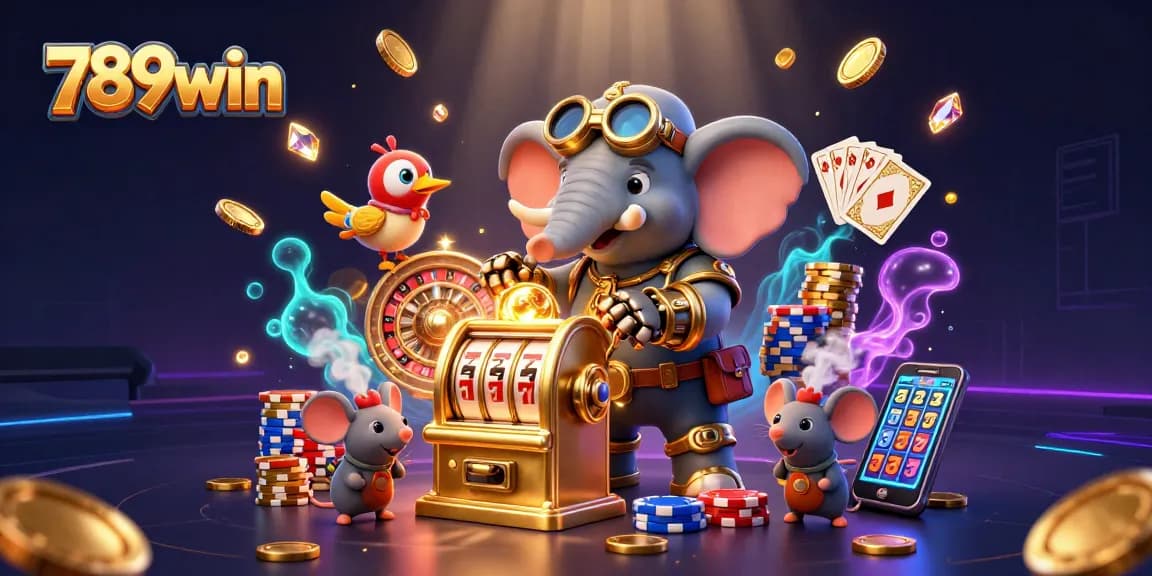 Engage in thrilling gameplay at 789win with a unique 3D casino experience featuring vibrant characters and elements.