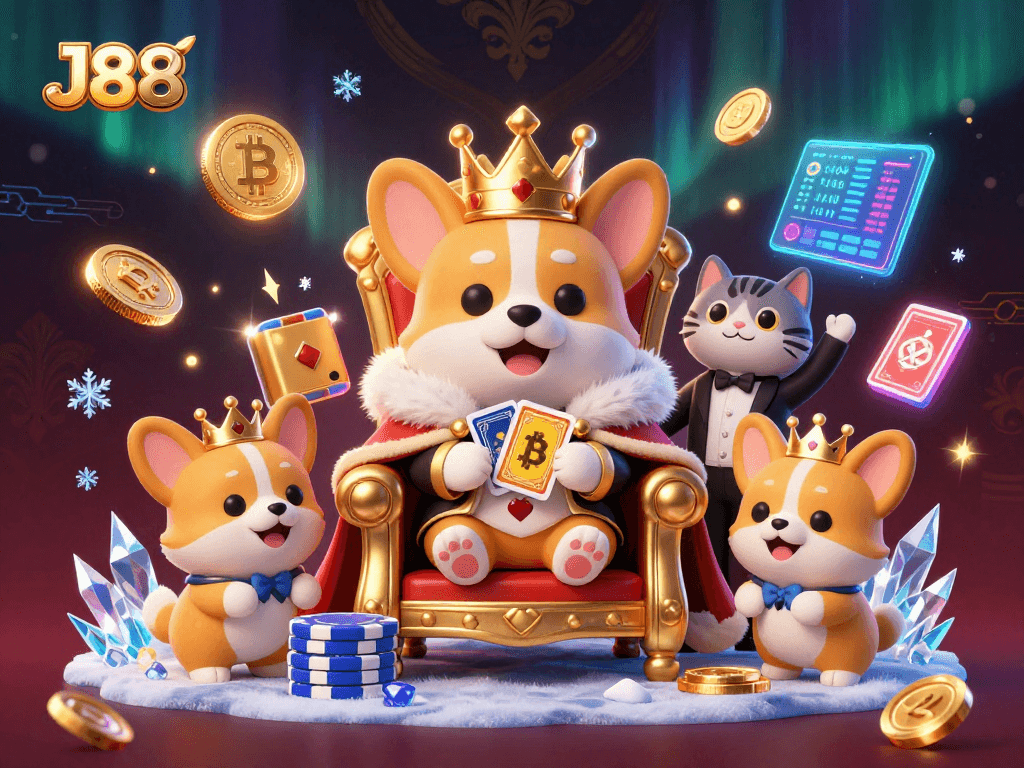 Bet on J88 and experience a luxurious gaming scene with cryptocurrency elements.