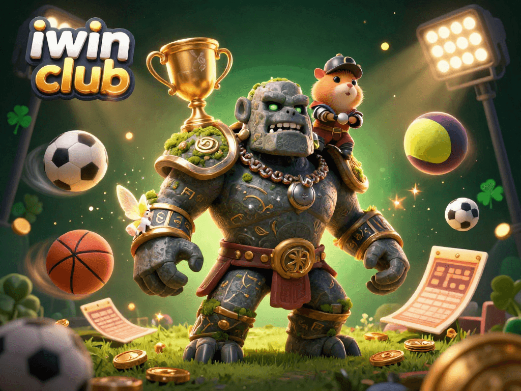 Engage with the iwin club in an action-packed 3D cartoon casino adventure featuring dynamic sports elements.