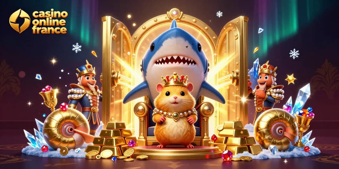 Les jeux passionnants de casino en ligne France se dévoilent avec le roi hamster sur son trône doré.