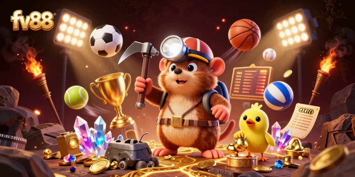 Engage in thrilling betting experiences with fv88 while enjoying sports and casino elements in vibrant visuals.