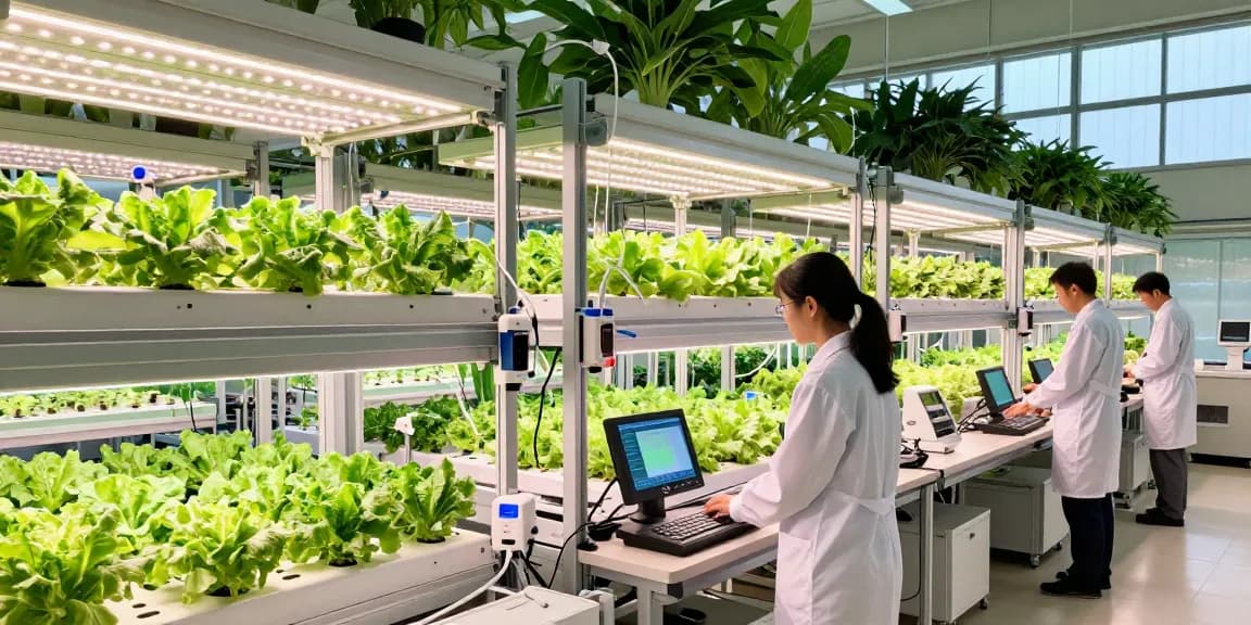 Innovative indoor agriculture facility using cika4d for optimal plant growth and sustainability.