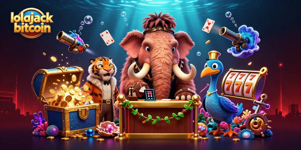 Experience lolajack bitcoin thrills with a vibrant 3D casino scene bursting with life.