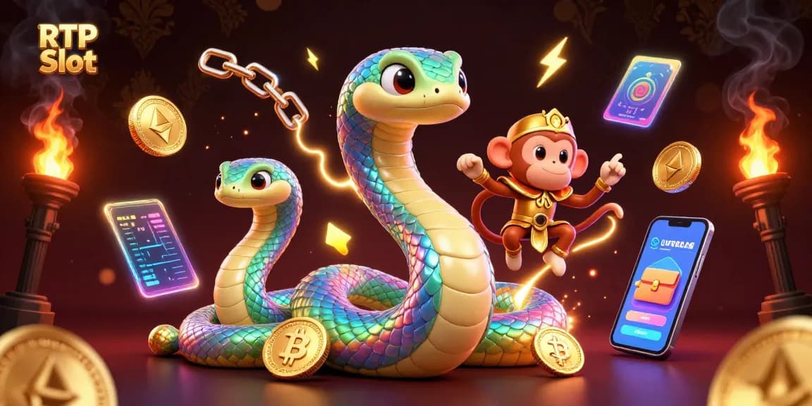 Engage with RTP Slot Casino gaming in this rich 3D scene featuring unique slot elements and vibrant visuals.