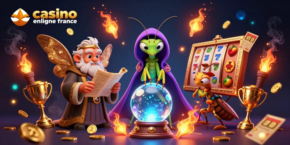 Dévoiler les choix des joueurs sur casino en ligne France avec une illustration 3D captivante de personnages mystiques.