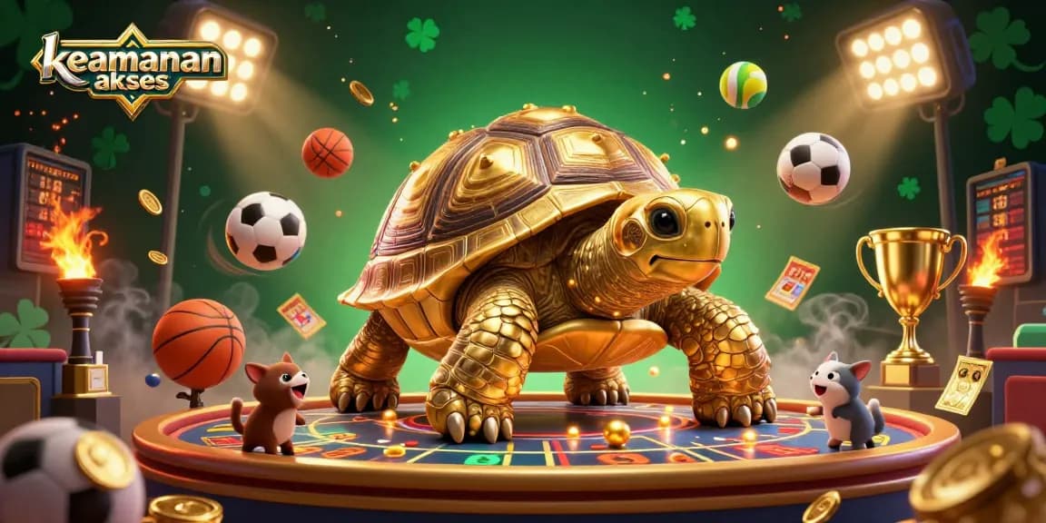 Experience the excitement of keamanan akses with our vibrant 3D casino illustration showcasing dynamic sports elements and engaging characters.