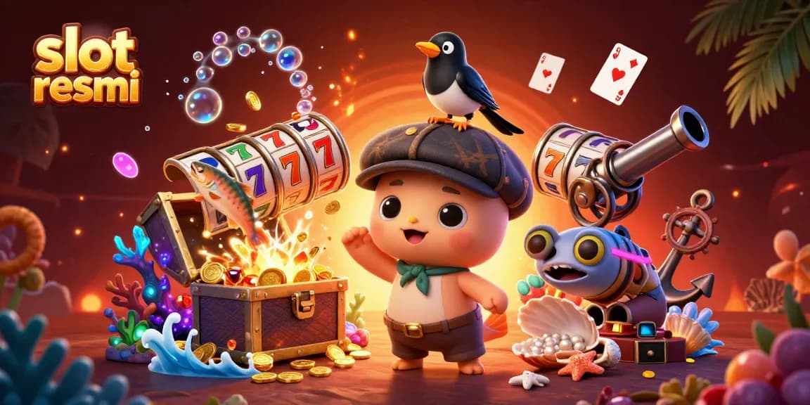 Spin the reels of slot resmi while enjoying the underwater adventure filled with gold and playful characters.