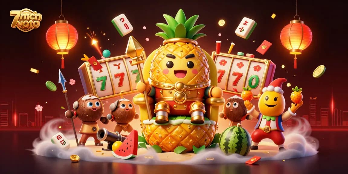 Enhance your betting strategy with the vibrant 7mcn voto casino scene featuring playful characters and slot elements.