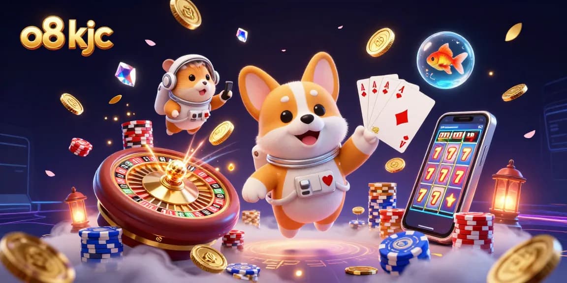 Engage with thrilling gameplay at o8 kjc as a 3D corgi explores a vibrant casino galaxy.