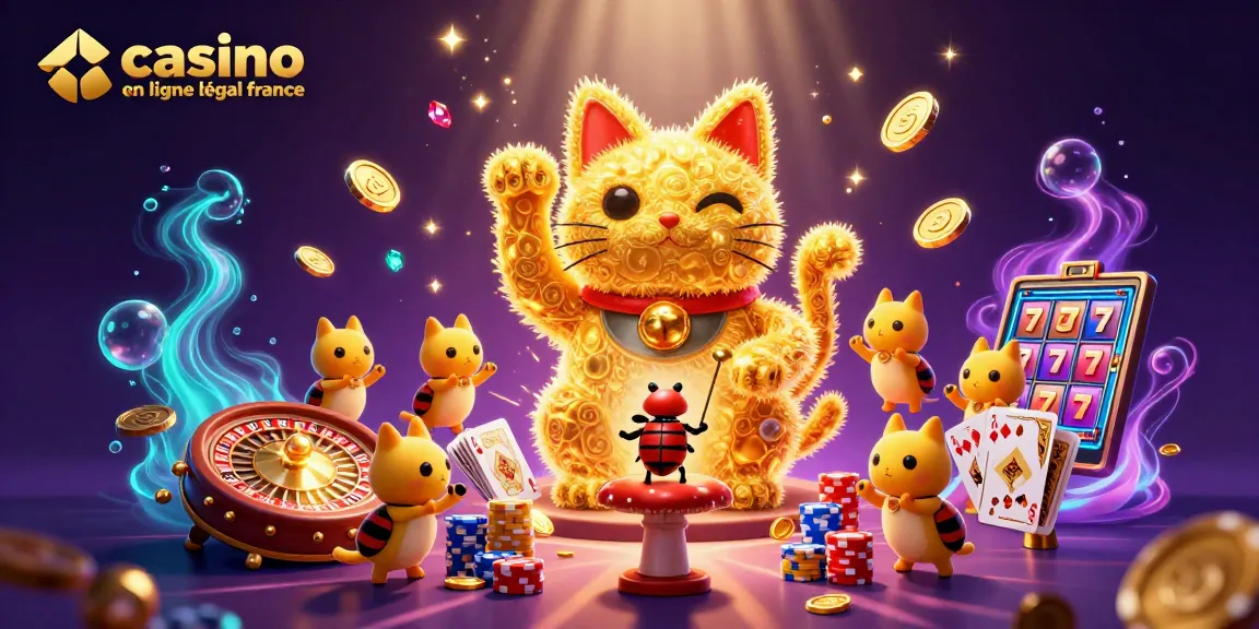 Profitez de l'expérience du casino en ligne légal en France avec des éléments de jeu animés.
