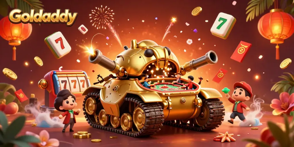 Experience thrilling gameplay at Goaldaddy with a vibrant casino scene showcasing lively patrons and dynamic gaming elements.