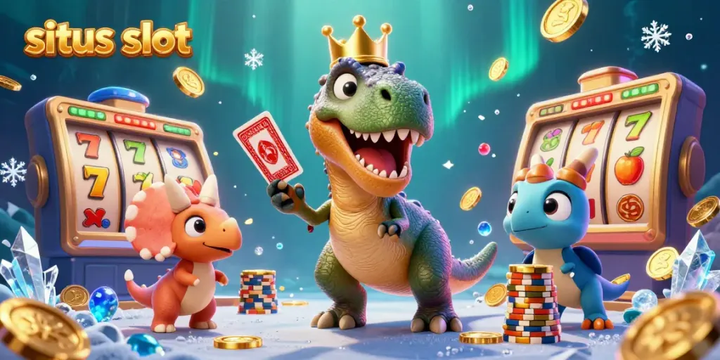 Experience thrilling action with Situs Slot, featuring 3D cartoon characters in a vibrant jackpot scene.