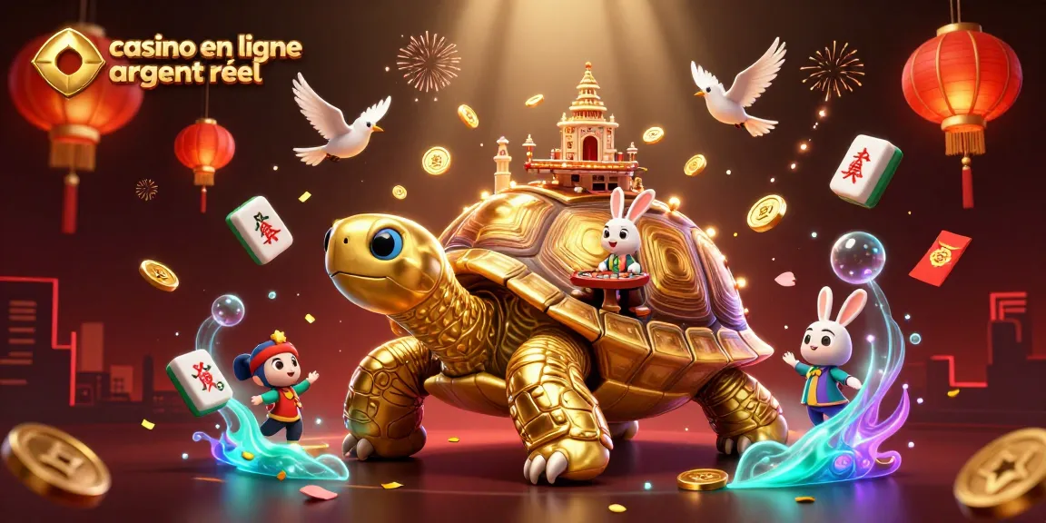 Jouez sur un casino en ligne argent réel avec des jeux captivants entourés de lumières dorées et festives.