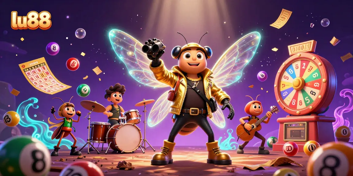 Engage with lu88 as a cartoon rock star ensemble lights up the online casino scene.
