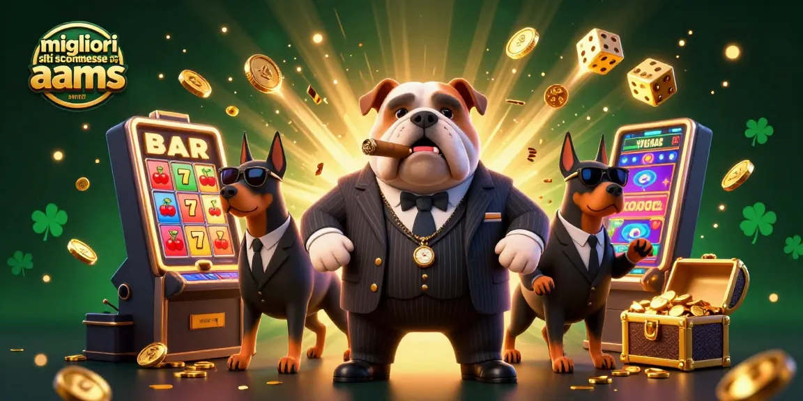 I migliori siti scommesse non AAMS in un'illustrazione 3D vibrante sul gioco e fortuna.