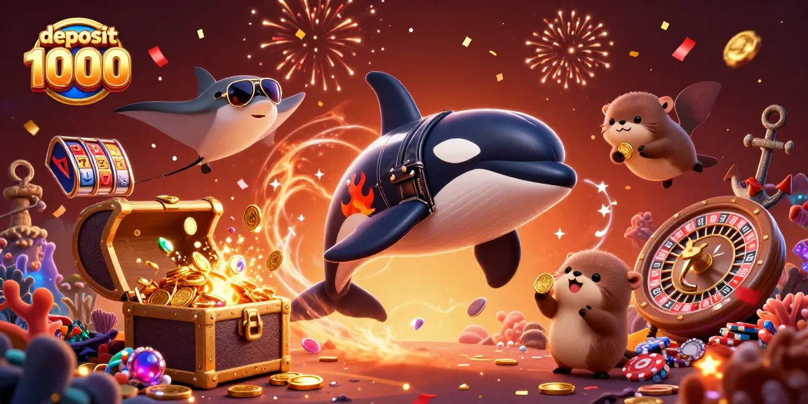 Engage in thrilling gameplay with deposit 1000 at this action-packed online casino scene.
