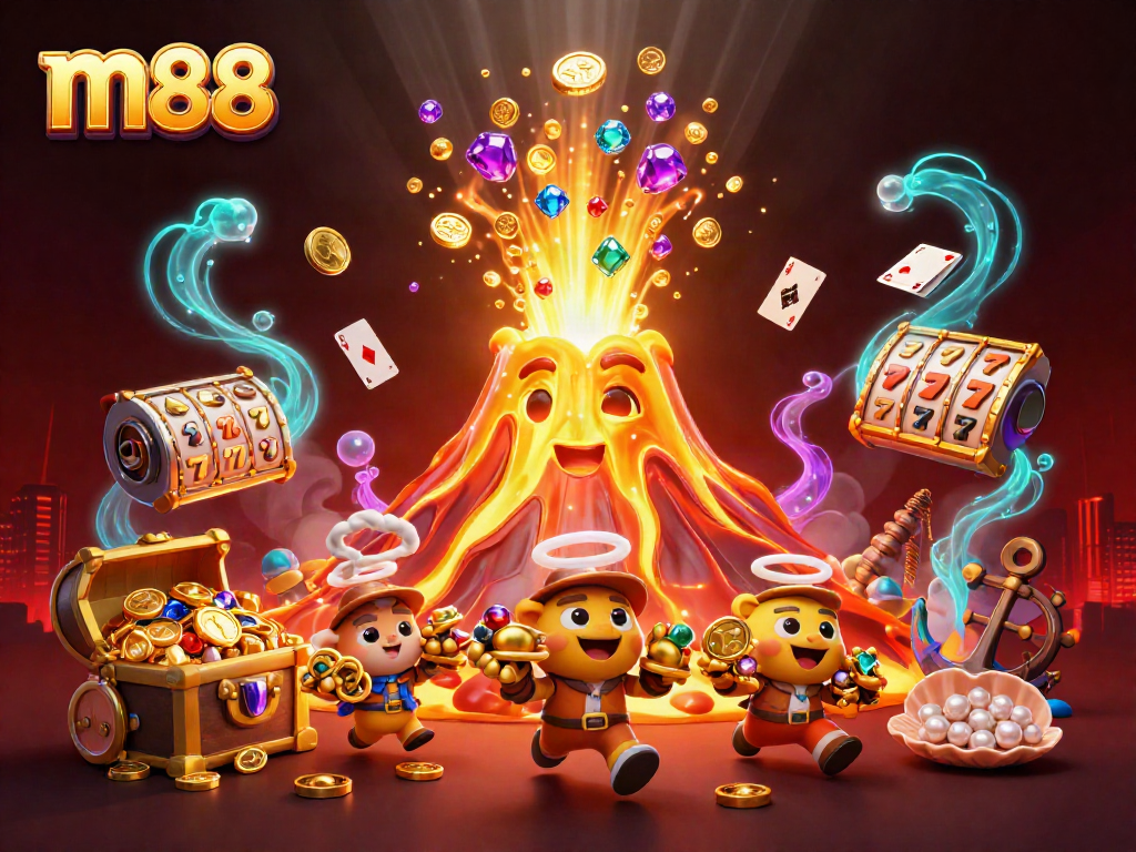 Win big with m88 at an enchanting casino adventure featuring vibrant slot reels.