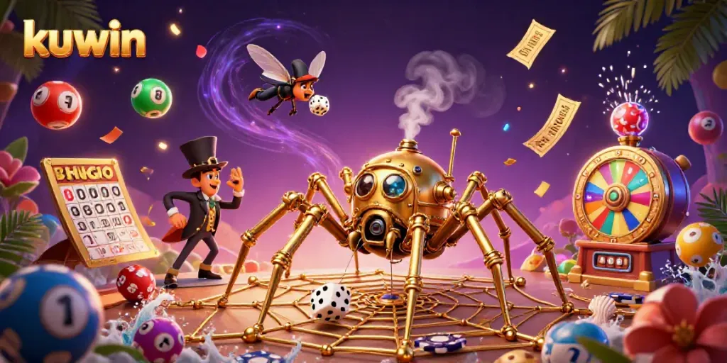 Experience thrilling gameplay with kuwin in a vibrant casino-themed illustration.