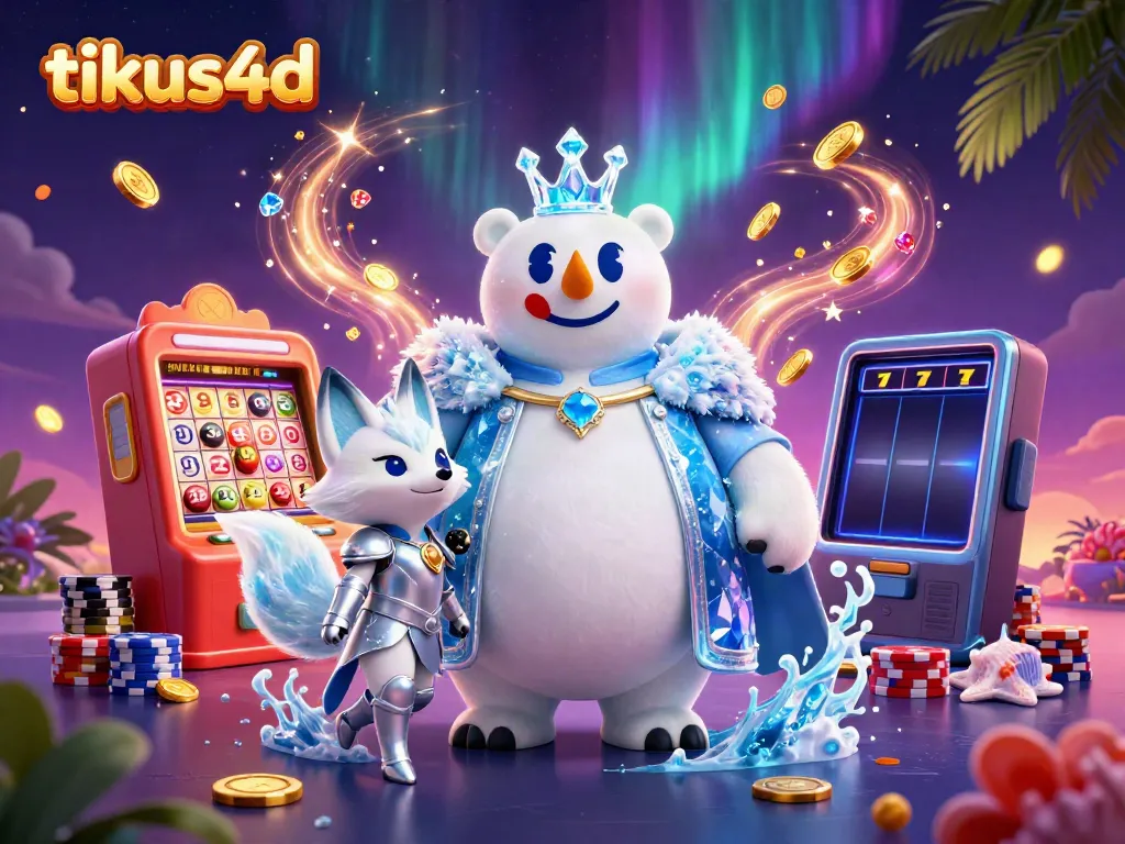 Experience engaging gameplay with tikus4d through vibrant lottery and casino elements in a dynamic scene.