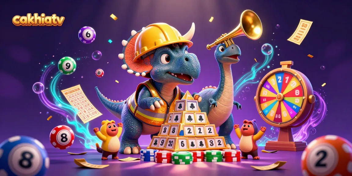 Cakhiatv brings excitement with a vibrant 3D scene filled with cheering characters and colorful casino elements.
