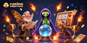 Dévoiler les choix des joueurs sur casino en ligne France avec une illustration 3D captivante de personnages mystiques.