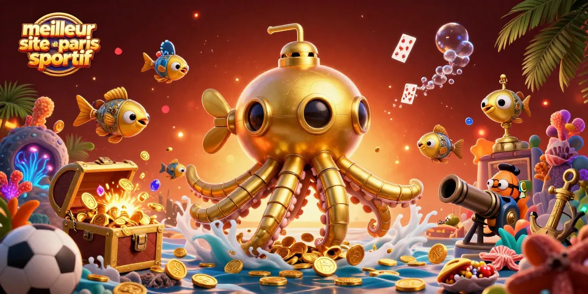 Plongez dans l'univers du meilleur site de paris sportif avec ce kraken sous-marin vibrant, renforçant votre expérience de jeu.